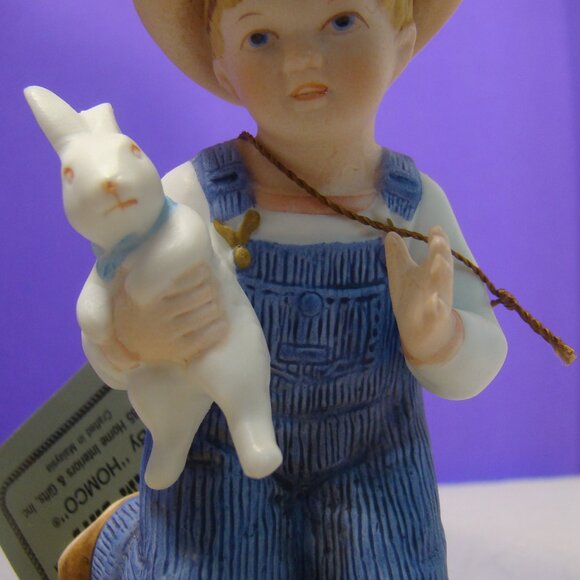 VNTG Set of 2 Denim Days Easter #1521 Home Interiors/Homco Ceramic Figurines EUC - Picture 5 of 16